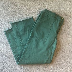 Big Bud Press Size M Green Work Pants RAW HEM
